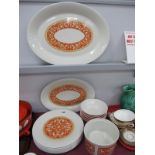 Doulton 'Seville', eight dinner plates, two oval meat plates, bowl, seven cereal bowls. (18).