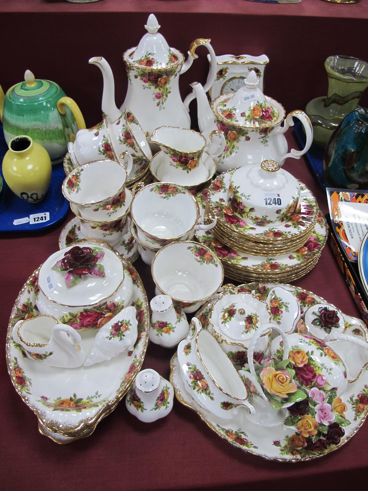 Royal Albert 'Old Country Roses' Tea-Coffee Service,to inlude teapot, coffee pot, cups, saucers,