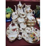 Royal Albert 'Old Country Roses' Tea-Coffee Service,to inlude teapot, coffee pot, cups, saucers,