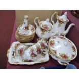 Royal Albert 'Old Country Roses' Table China, of twenty two pieces, including coffee pot, tureen,