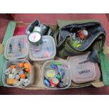 Fishing, feeders and weights, slow sinkers, Waymaster and Taktix scales, etc:- One Box