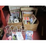 Cutlery, prints, Firth Park school photograph, George Cunningham book, etc:- Two Boxes, plus two