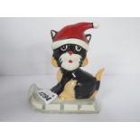 Lorna Bailey - Christmas Sleigh the Cat, 12.5cm high.