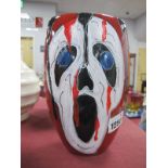 An Anita Harris Spooky Halloween Oval Vase called 'Scream', gold signed, 18.5cm high.