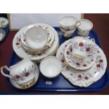 A Paragon 'Fascination' Tea Service, comprising six each plates (22cm diameter) tea plates, cups and