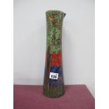 An Anita Harris 'Bluebell Wood' Chimney Vase, gold signed, 30.5cm high.