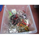 A Mixed Lot of Assorted Costume Jewellery, including beads, bangles, etc :- One Box