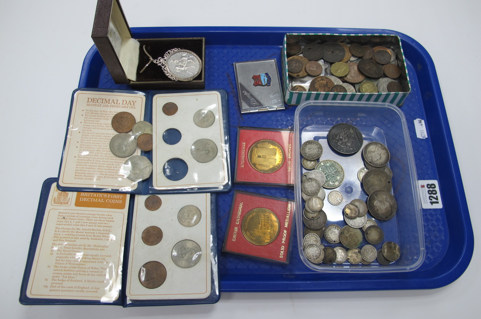 A Collection of GB and All World Coins, includes a Victoria 1889 silver crown, pre-1947 and XIX