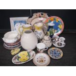 Sophie Conran for Portmeirion White Ribbed Ovoid Vase, teapot, jugs, meat plate, etc:- One Box