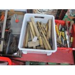 Screwdrivers, Dividers, Hammer, Clamps etc:- Three Boxes