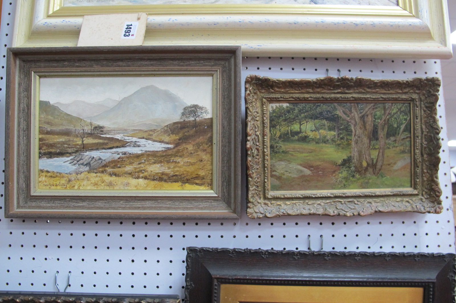 Marian Bradley, Glen Torridon, oil on board, signed lower left, 17 x 26.5cm, unsigned oil of