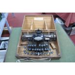 Blickensderfer No 5 Typewriter, labelled 'Newcastle-on-Tyne Made in U.S.A'., in original slope