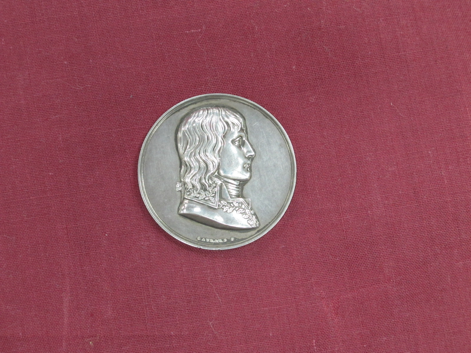 Silver Napoleon Medal, Battle de Montenotte 1796, 'F. Gayrard' to obverse side, 'Denon Dir' to