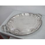 A c.Late XIX Century Barnett Henry Abrahams EPNS Twin Handled Plated Tray, of oval form with