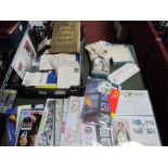 An Accumulation of G.B and World Stamps, mint and used in albums and loose, includes £60 face mint