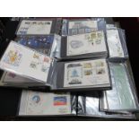 Ninety GB FDC's Covers in Five Albums, plus GB presentation packs with a face value of £155.