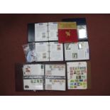 A Large Box Containing a Collection of G.B FDC's, mainly 1980's, an album of used World Stamps and