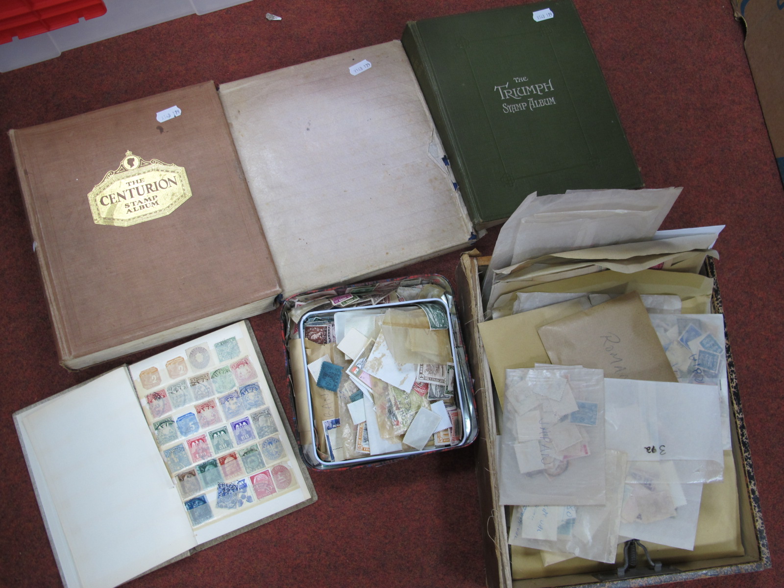 World Stamps, in three albums and loose in packets and tins, a good sorter lot.