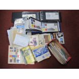 A Box Containing Mixed G.B Commonwealth and World Stamps, Covers and Albums.