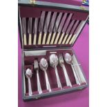 David Mellor for Walker & Hall Pride Pattern Six Setting Canteen of Plated Cutlery, (5 dessert