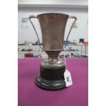 A Hallmarked Silver Twin Handled Trophy Cup, Birmingham 1946, engraved "Presented by The