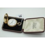 J. W. Benson; A 9ct Gold Cased Hunter Pocketwatch, the signed dial with black Roman numerals and