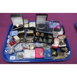 A Mixed Lot of Assorted Costume Jewellery, including brooches, necklaces, earrings, Sekonda ladies