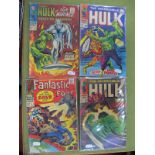 Four Marvel Comics, comprising The Incredible Hulk #107, Fantastic Four #62, Incredible Hulk 103 and