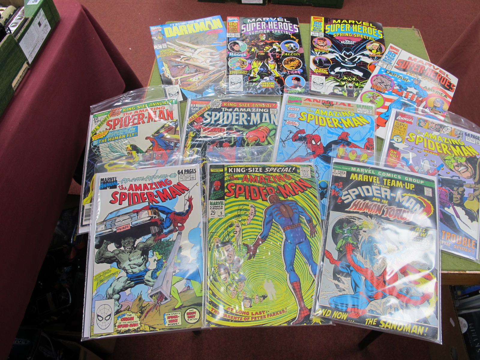 Eleven Marvel Comics, to include Amazing Spider Man #5 King Size Special Nov 25 cents, Amazing Spide