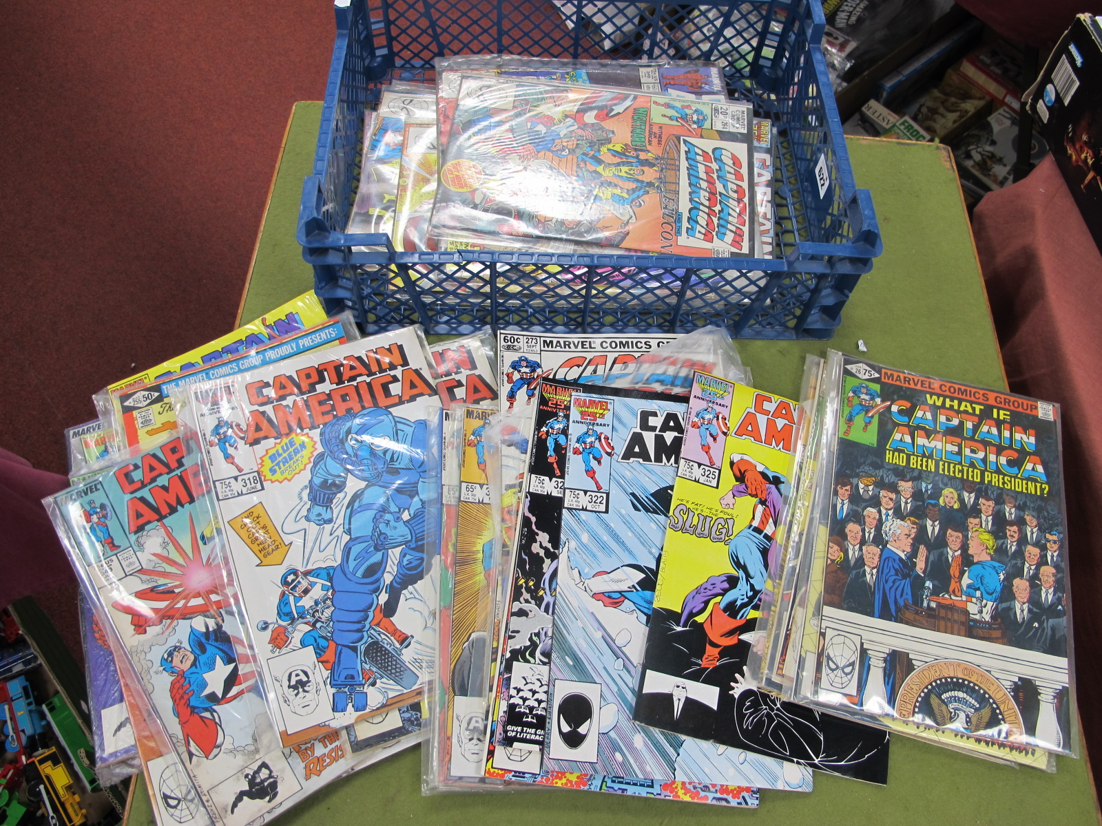 Captain America Marvel Comics Regular and What If, #313, #315, #263, #318, #346, #343 etc, overall