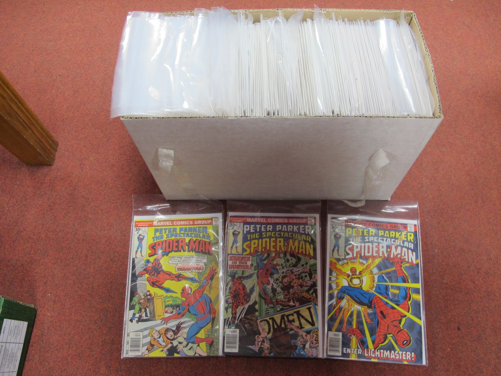 Peter Parker, Spectacular Spider Man, over 140 issues including #1 - #8, many complete runs noted