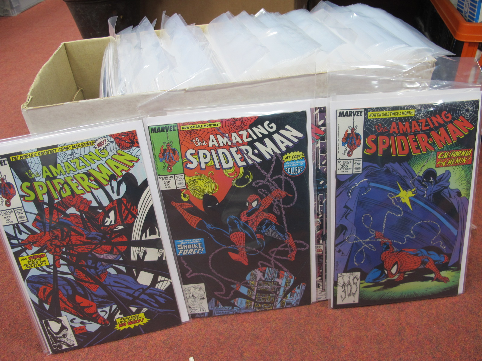 Marvel Comics Over 100 Issues, comprising Web of Spider Man #1. #2. #3, #4, #5, #6 etc plus a