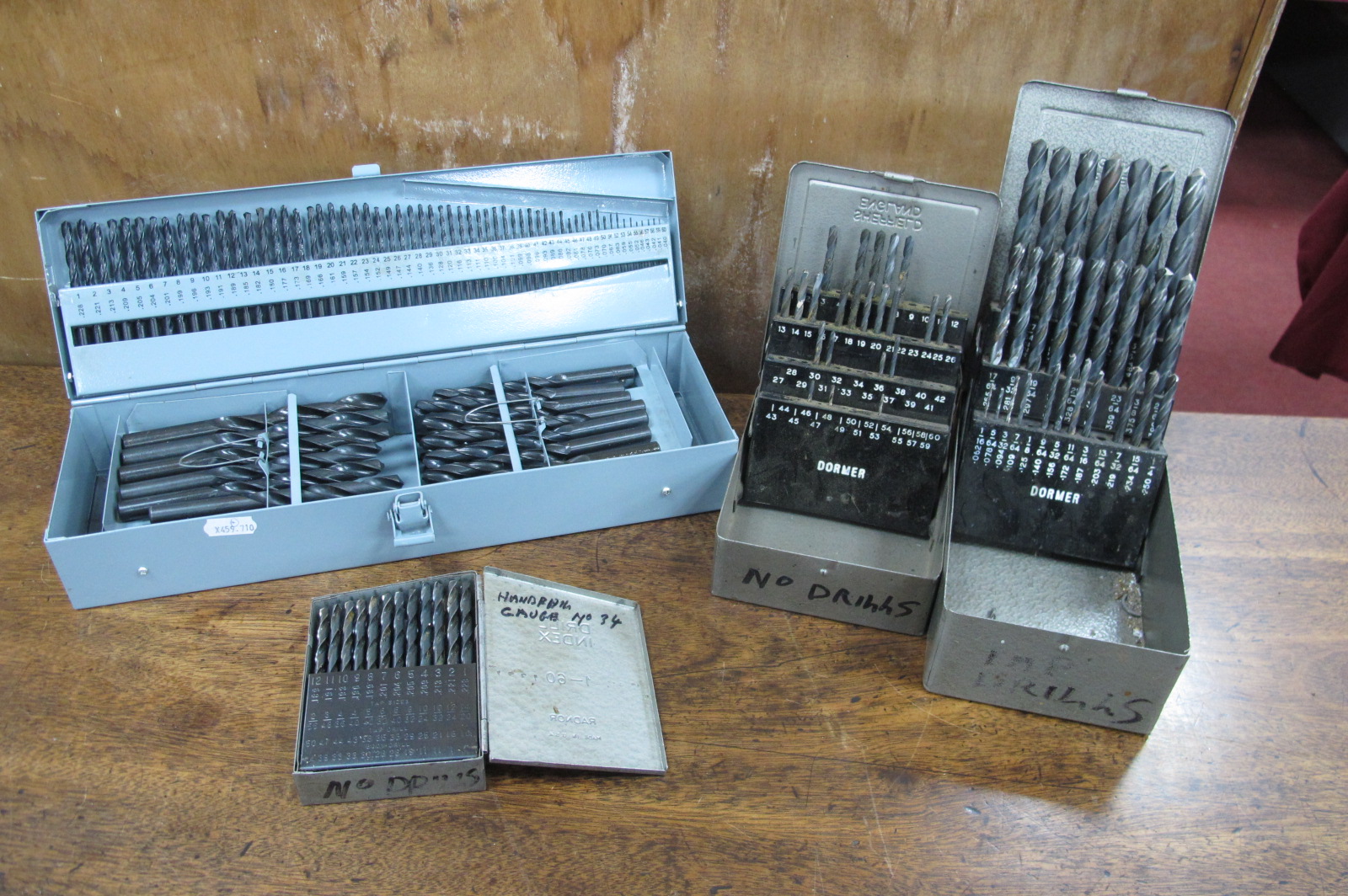 Drill Bits in Metal Boxes, including Radnor 1-60 Dormer. (4)