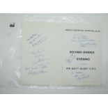 Autographs - Matt Busby, Bobby Charlton, Brian Kidd, Joe Mercer and others, blue ink signed (