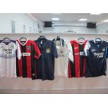 Football Shirts - Manchester City, Reebok aways (x 4) - two 'Thomas Cook' plus two 'First