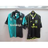 Football Shirts - Burnley, circa 1993-5 Mitre green and black away, Endsleigh' logo, Rochdale