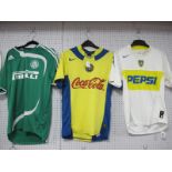 Football Shirts - Palmeiras, Adidas green with 'Pirelli logo, circa 2007. Nike Boco juniors '