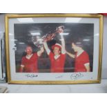 Liverpool Big Blue Tube Limited Edition Print of 500 Rome 1977, signed Tommy Smith, Ian Callaghan