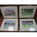 Sheffield United Limited Edition Prints by Alan Damms, including Jagielka v. Leeds, Hall of Frame