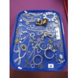 Assorted Vintage and Later Costume Jewellery, including diamanté and other necklaces, rings, bangles