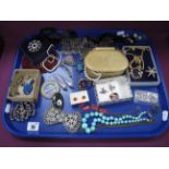 A Mixed Lot of Assorted Costume Jewellery, including bead necklaces, brooches, earrings, imitation