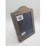 A Hallmarked Silver Mounted Rectangular Photograph Frame, RC, Sheffield 2002, on plush easel back (