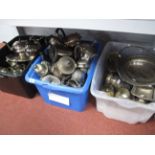 A Large Mixed Lot of Assorted Plated Ware, including tea wares, salver, swing handled oval dish,