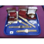 A Collection of Gold Plated Rotary Wristwatches, including GB02831/06(13735); 10902; SR621S;