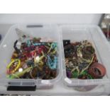 A Mixed Lot of Assorted Costume Jewellery :- Two Boxes