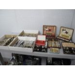 Assorted Plated Cutlery, including cased and boxed sets, etc.