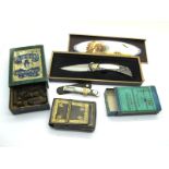 George Butler and Co Pocket Knives EMPTY BOX, Lockwood Brothers real knife, advertising EMPTY Box,
