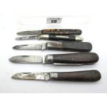 I.XL George Wostenholme, (worn), 8.5cm; Smorfit of Barnsley, two blade, wooden scales, steel