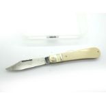 Lockwood Brothers Lock Knife, faux scales, n/s bolsters, brass linings, work back to spring and blad