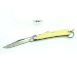 I.X.L. George Wostenholme Lock Knife, faux scales, single bolster, lanyard ring, 11.5cm.